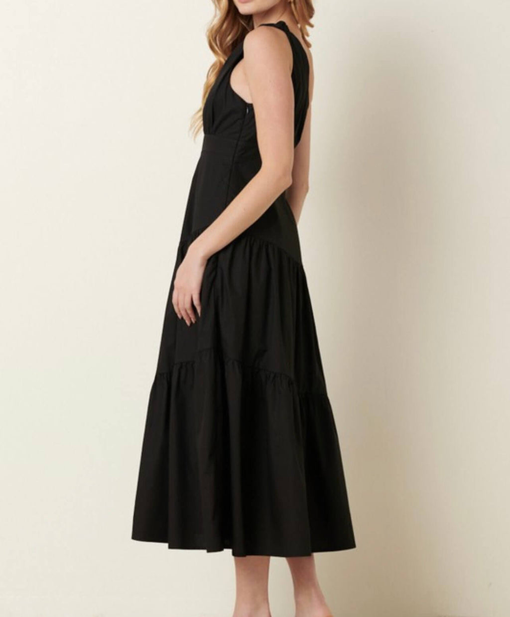 The Mary Dress: Poplin One Shoulder Maxi Dress - MomQueenBoutique