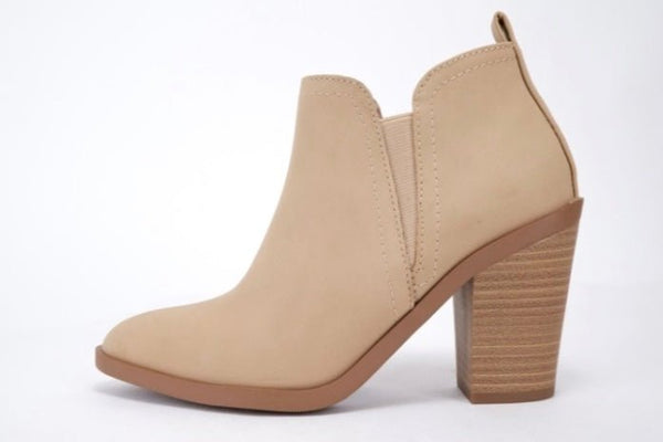 The Meg Booties: Sand Ankle Bootie - MomQueenBoutique