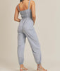 The Mila Jumpsuit: Periwinkle Blue Tiered Jumpsuit - MomQueenBoutique