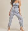 The Mila Jumpsuit: Periwinkle Blue Tiered Jumpsuit - MomQueenBoutique