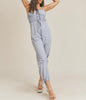 The Mila Jumpsuit: Periwinkle Blue Tiered Jumpsuit - MomQueenBoutique