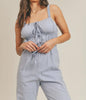 The Mila Jumpsuit: Periwinkle Blue Tiered Jumpsuit - MomQueenBoutique