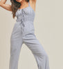 The Mila Jumpsuit: Periwinkle Blue Tiered Jumpsuit - MomQueenBoutique