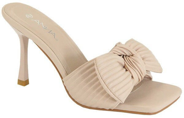 The Monica Heel: Nde Bow Slip On Heel - MomQueenBoutique