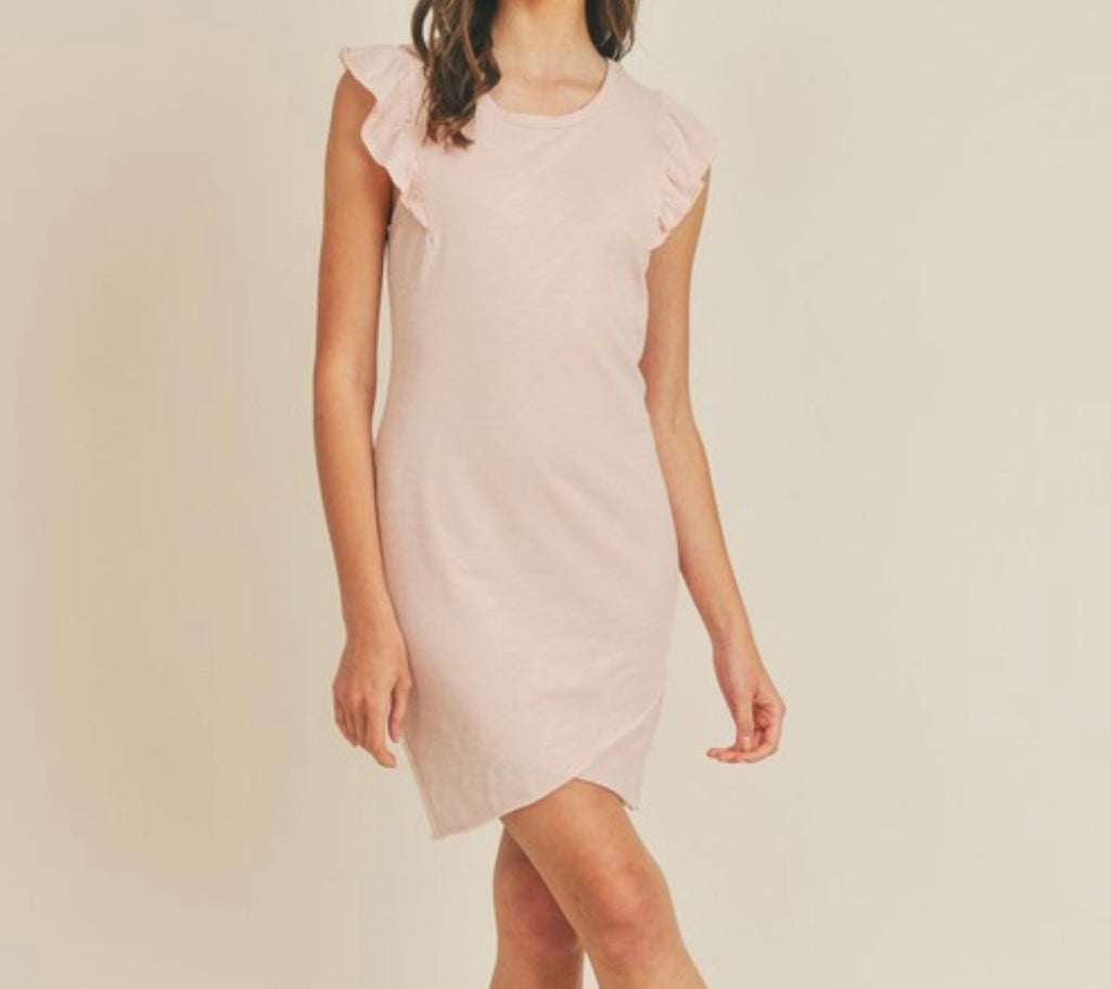 The Nina Dress: Layered Ruffle Short Sleeve T-Shirt Dress - MomQueenBoutique