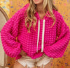 The Pam Hoodie: Light Weight Pink Bubble Top - MomQueenBoutique