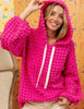 The Pam Hoodie: Light Weight Pink Bubble Top - MomQueenBoutique