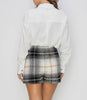 The Parker Skirt: Plaid Wrap Skort - MomQueenBoutique