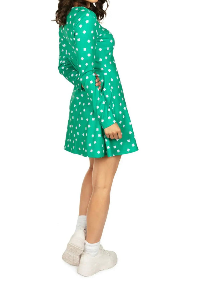 The Patty’s Day Dress: Womens Clover Confetti Dress - MomQueenBoutique