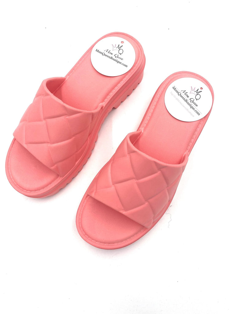 The Pinky Slides: Pink Platform Slide - MomQueenBoutique