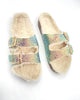 The Queen Birks: Sparkly Furry Birkenstyle Slide - MomQueenBoutique