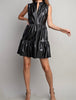 The Riley Dress: Pleather Tiered Mini Dress - MomQueenBoutique