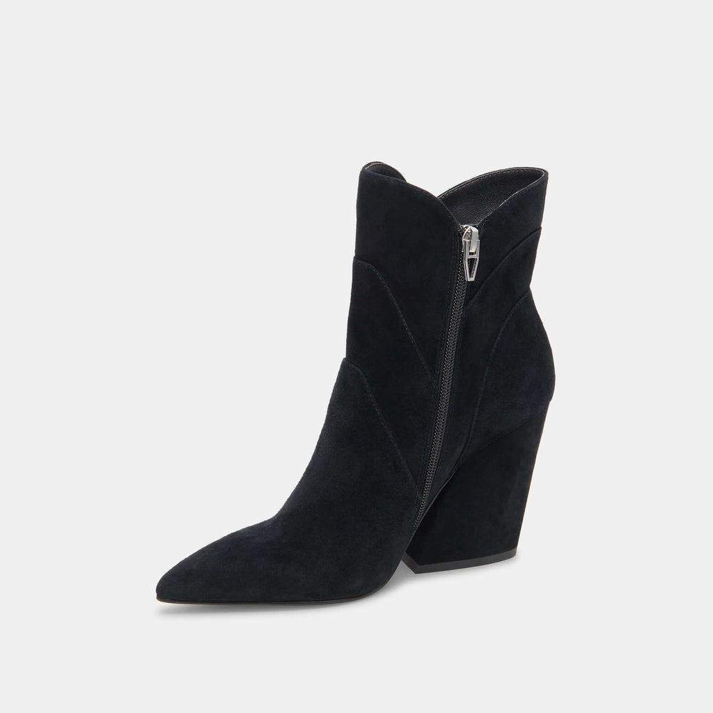 The Rita Boots: Black Suede Bootie - MomQueenBoutique