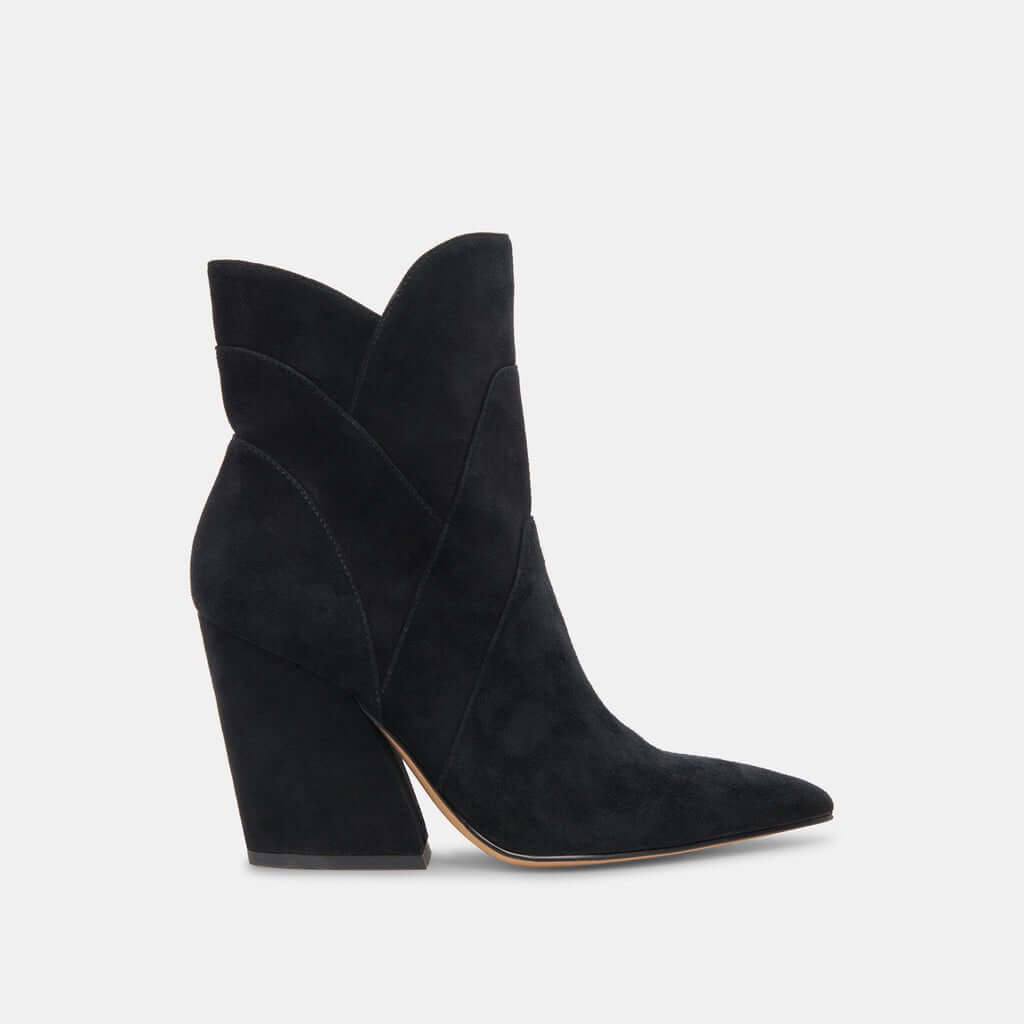 The Rita Boots: Black Suede Bootie - MomQueenBoutique