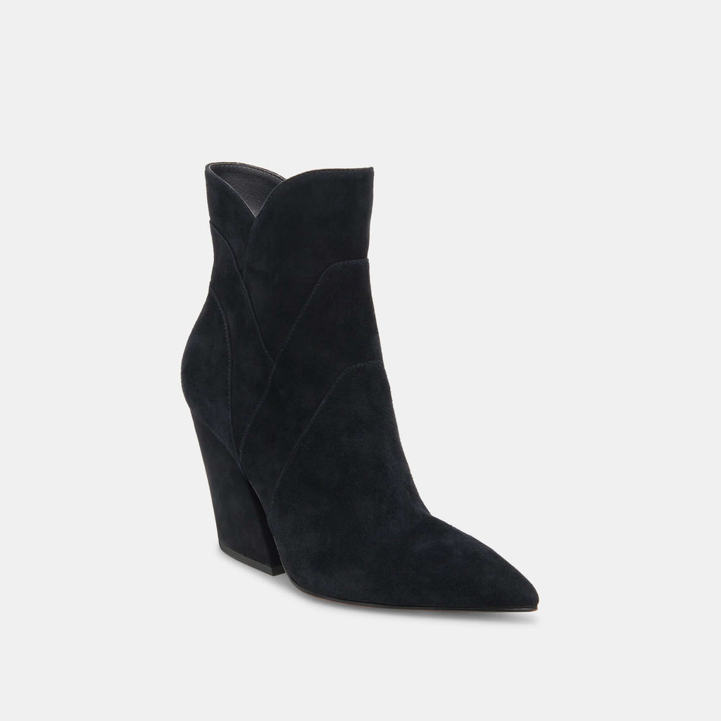 The Rita Boots: Black Suede Bootie - MomQueenBoutique