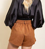 The Sadie Shorts: High Waisted Suede Shorts - MomQueenBoutique