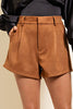 The Sadie Shorts: High Waisted Suede Shorts - MomQueenBoutique