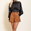 The Sadie Shorts: High Waisted Suede Shorts - MomQueenBoutique