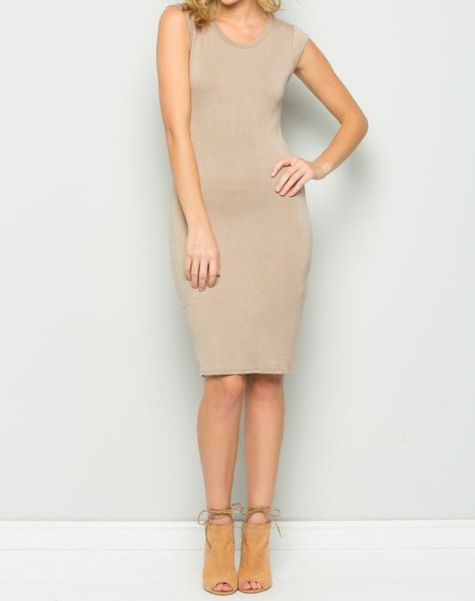 The Samantha Dress: Cap Sleeve Soft Bodycon Dress - MomQueenBoutique