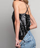 The Serena Bodysuit: Sequin Tank Bodysuit - MomQueenBoutique