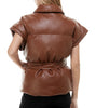 The Sieanna Vest: Pleather Puff Vest - MomQueenBoutique