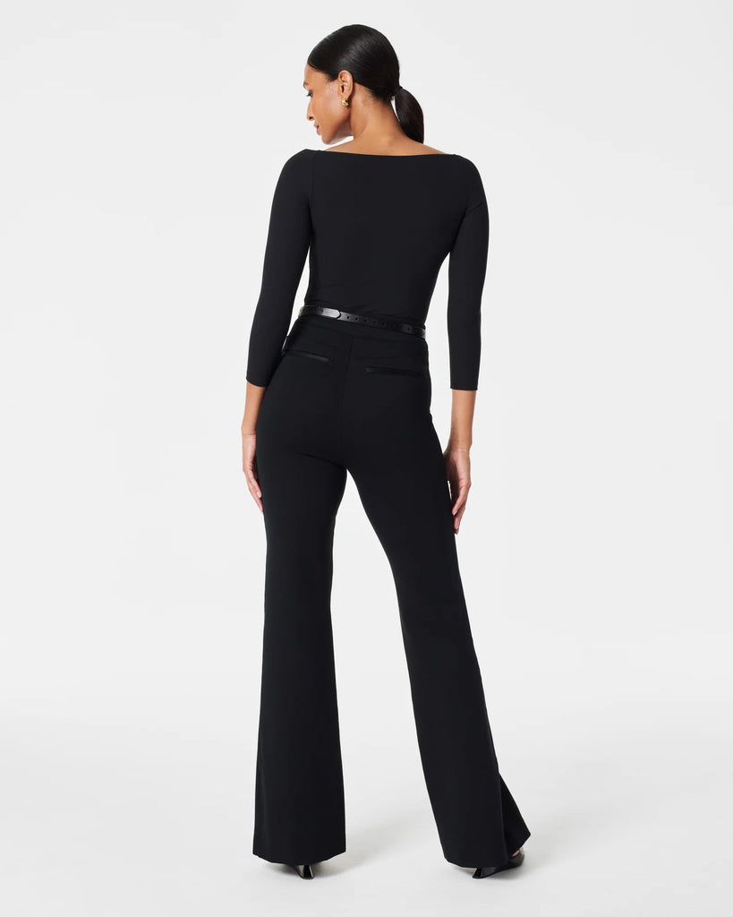 SPANX on X: The perfect pair - our bodysuit + flare! 😍 Yes - this entire  outfit is SPANX! Try our new Suit Yourself Turtleneck Bodysuit and Perfect  Black Pant, Hi-Rise Flare