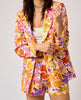 The Summer Suit Set: Linen Like Floral Suit Set With Belt - MomQueenBoutique