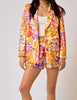 The Summer Suit Set: Linen Like Floral Suit Set With Belt - MomQueenBoutique