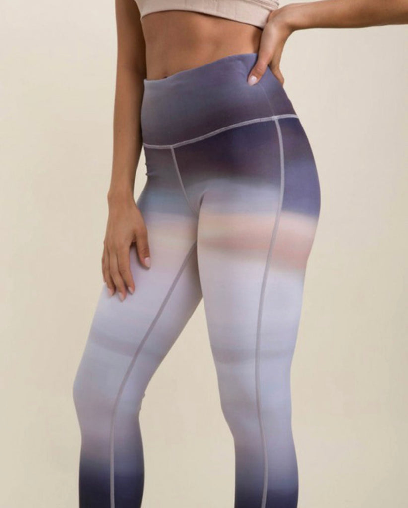 The Sunset Yoga Leggings: Dusk High Waisted Ombre Leggings - MomQueenBoutique