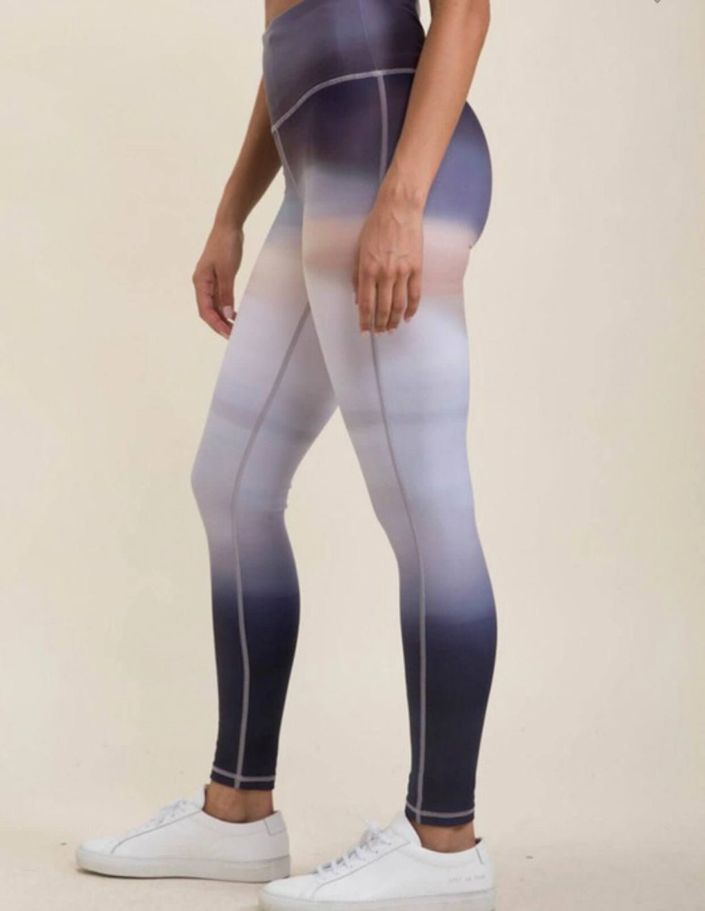 The Sunset Yoga Leggings: Dusk High Waisted Ombre Leggings - MomQueenBoutique