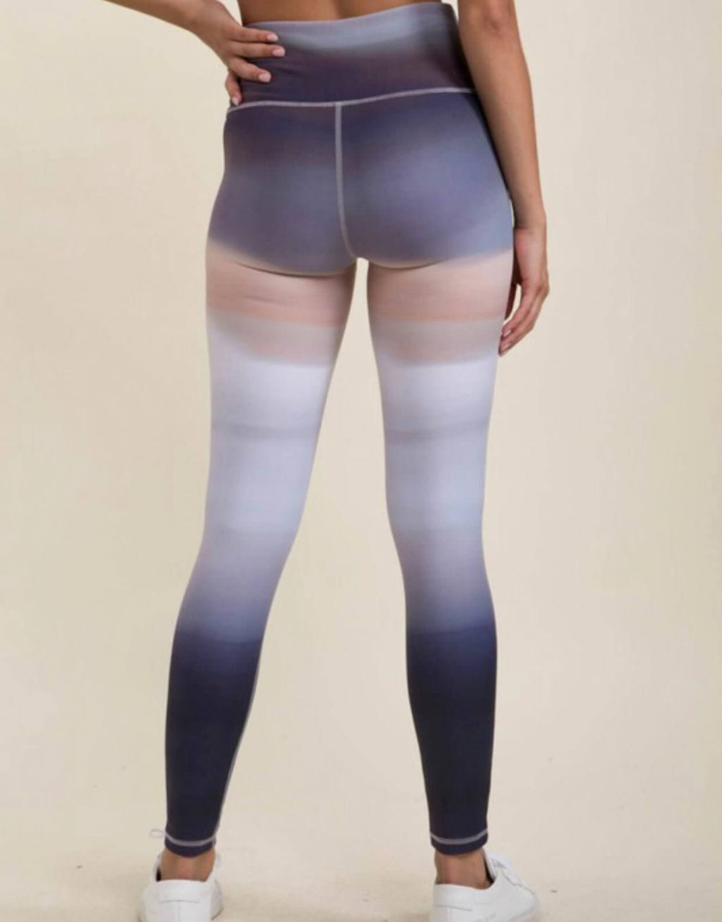 The Sunset Yoga Leggings: Dusk High Waisted Ombre Leggings - MomQueenBoutique