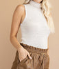 The Talyn Top: Sleeveless Kint Turtleneck - MomQueenBoutique