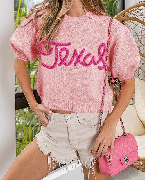 The Texas Sweater L Short Sleeve Texas Sweater - MomQueenBoutique