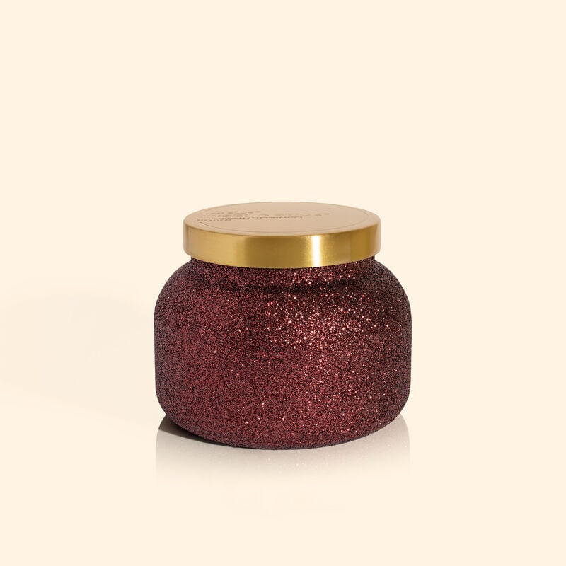 The Tinsel & Spice Glitter Glam 19oz Candle By Capri Blue - MomQueenBoutique