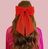 The Valentines Bow: Oversized Red Heart Tulle Hair Bow - MomQueenBoutique