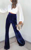 The Veronica Pants: Velvet Bell Bottom Pants - MomQueenBoutique