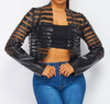 The Vixon Jacket: Black Mesh Moto Leather Jacket - MomQueenBoutique