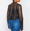 The Vixon Jacket: Black Mesh Moto Leather Jacket - MomQueenBoutique