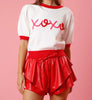 The XOXO Sweater: Puff Thread Valentines Sweater Top - MomQueenBoutique