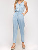 The Zoey Jumpsuit: Sleeveless Chambray Jumpsuit - MomQueenBoutique