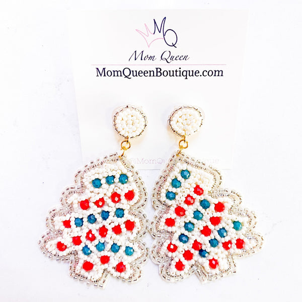 #WhiteChristmas Earrings - MomQueenBoutique