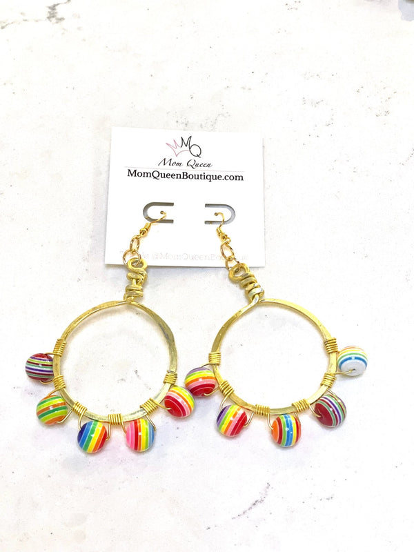 #WrappedInRainbows Earrings - MomQueenBoutique
